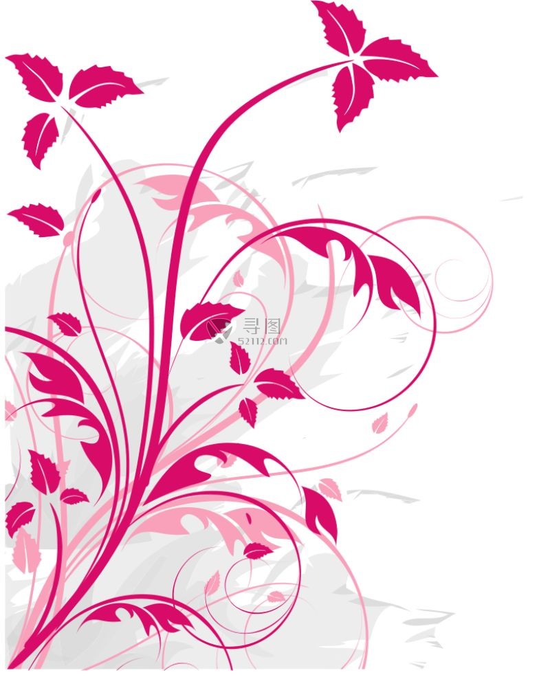 粉红色的装饰花卉矢量背景