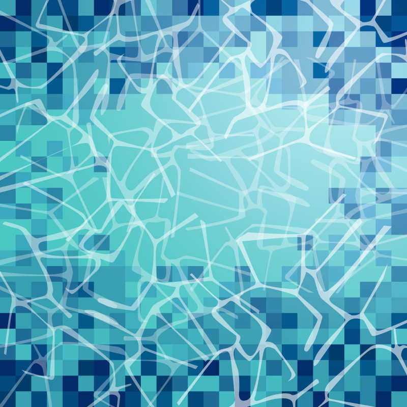 池中的蓝色方块排列抽象矢量背景