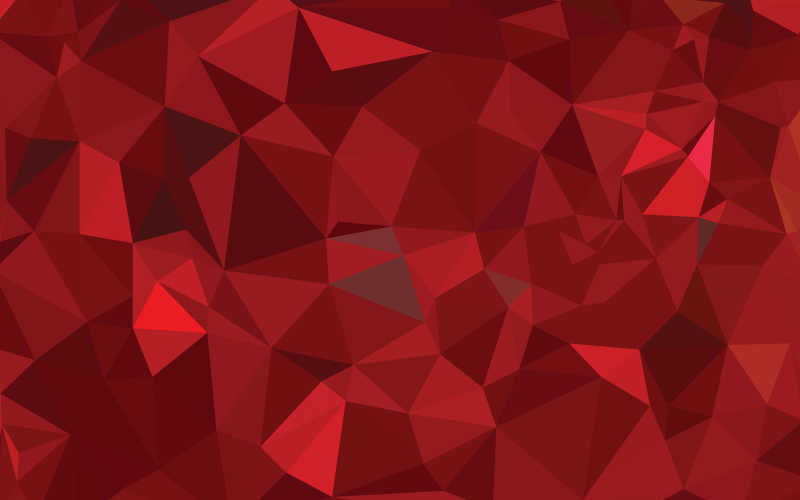 红色矢量抽象多边形背景