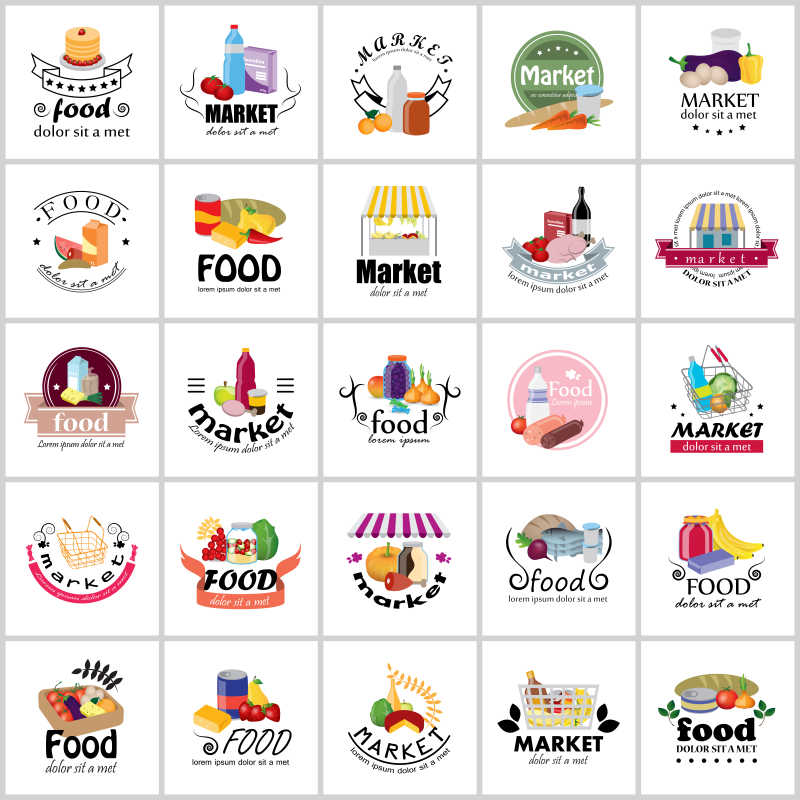 矢量食品食物图标