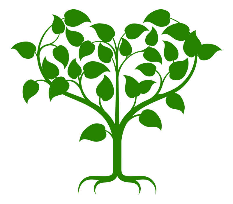 绿树主题创意矢量商标设计