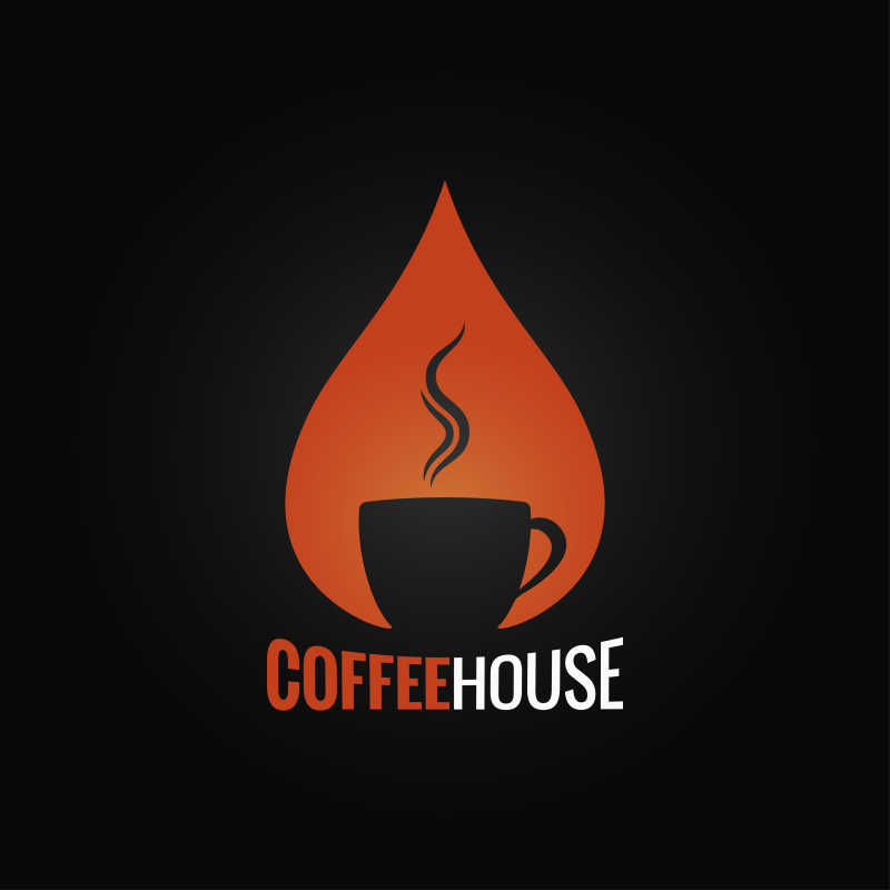 矢量咖啡标签logo