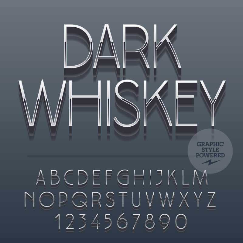 黑威士忌文字宣传海报矢量背景