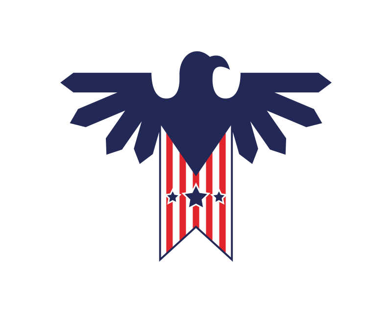 鹰徽美利坚合众国矢量图标设计