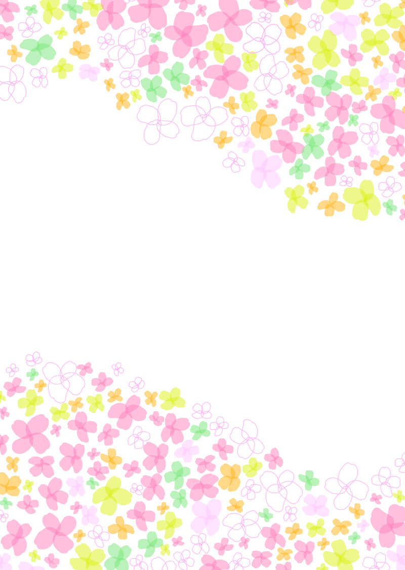 矢量粉色花朵框架