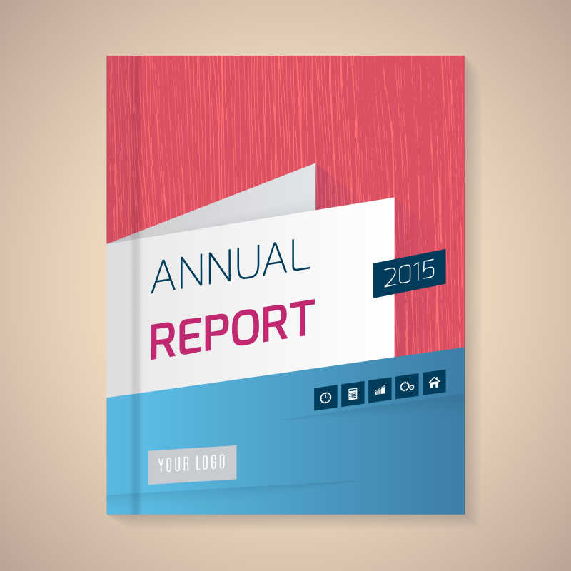矢量年度报告平面设计创意模板