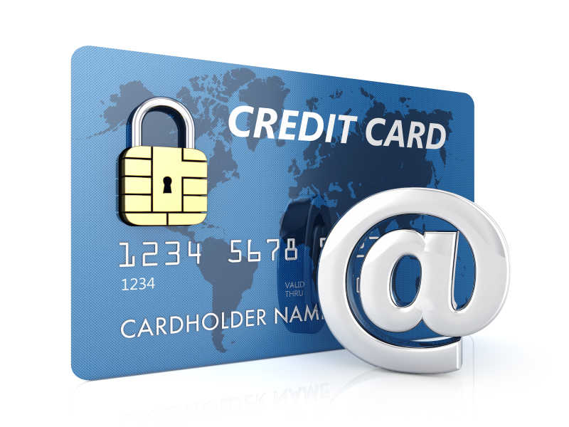 信用卡和互联网标志