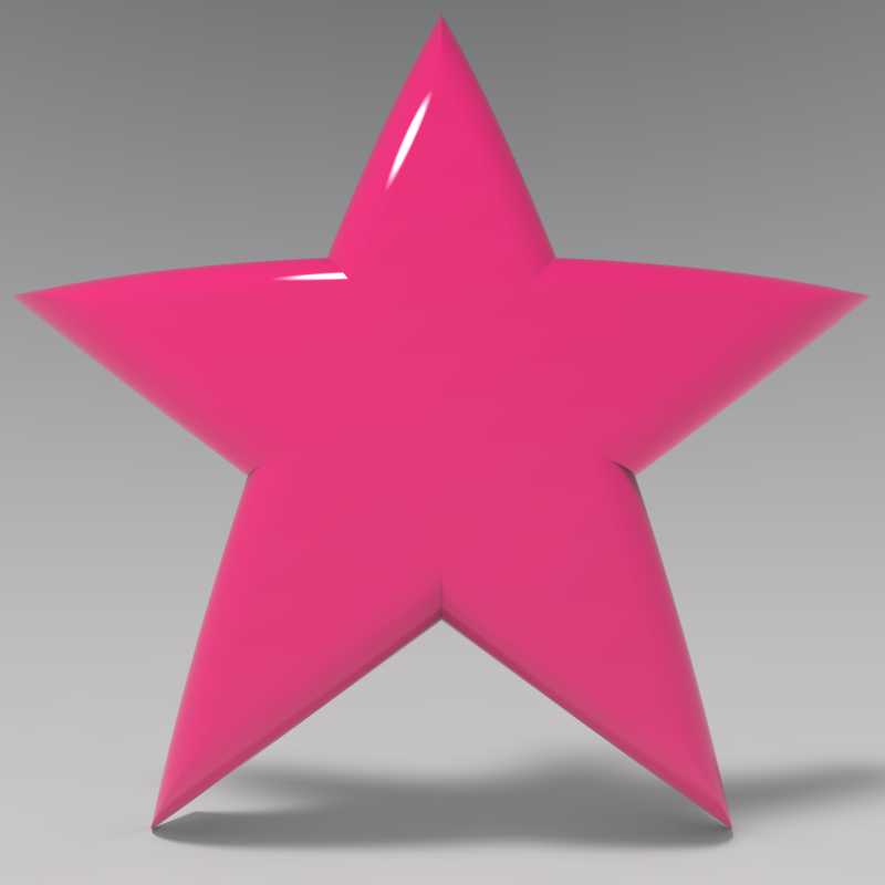 立体式粉色五角星