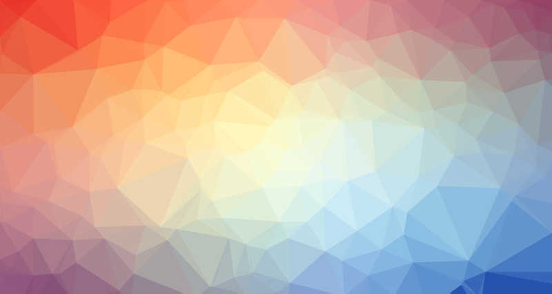 多彩的抽象三角形概念图