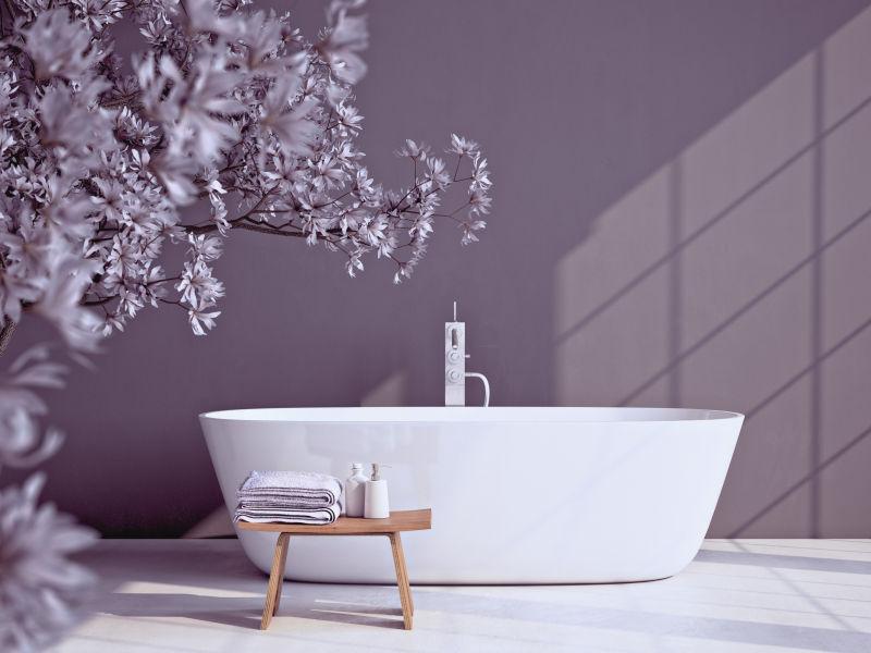 3D现代豪华白色浴缸