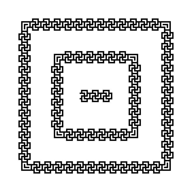 白色背景下黑色线条正方形十字框架镂空纹理背景
