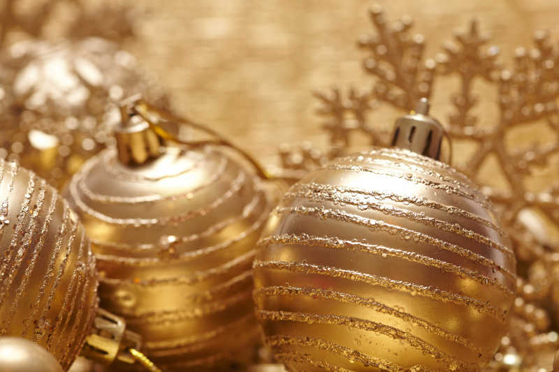 圣诞节金色铃铛装饰