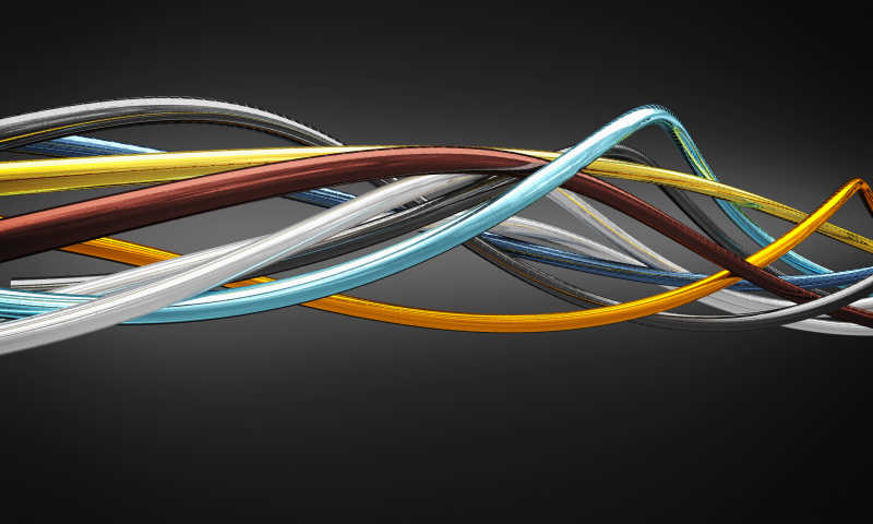 五颜六色的彩色电缆