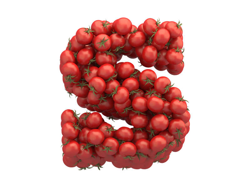 西红柿组成S字母