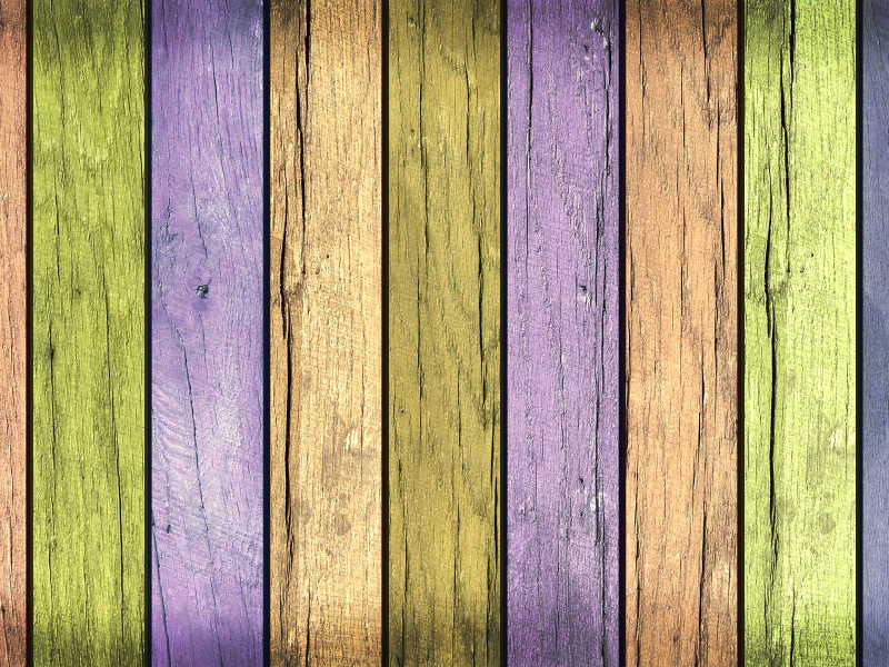 竖向排列的彩色木纹理