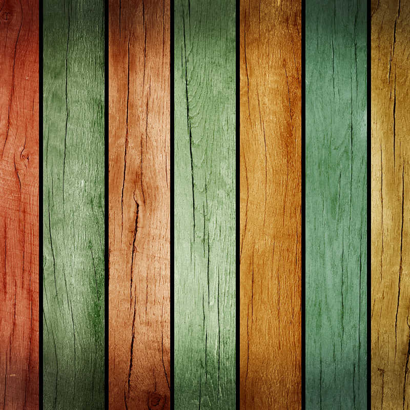 排列整齐的彩色木纹理