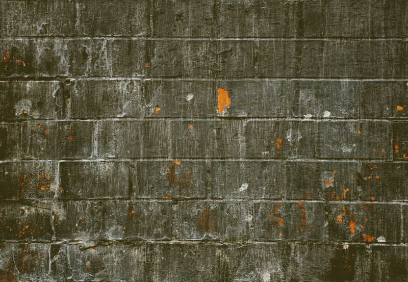 黑色老旧砖墙纹理背景