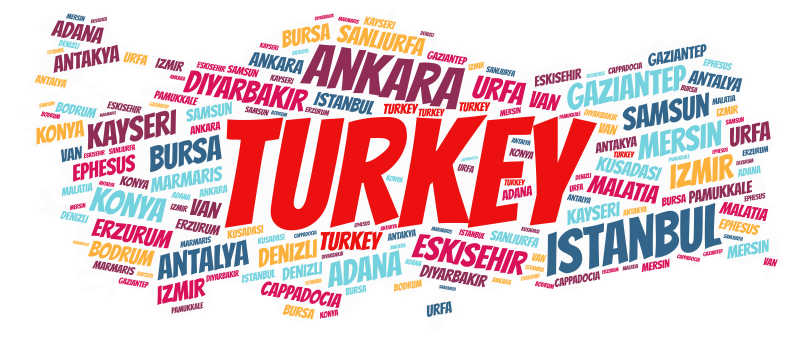 土耳其旅游地名单词