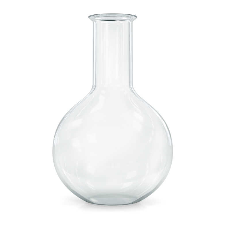 白色背景下的白色透明玻璃器皿