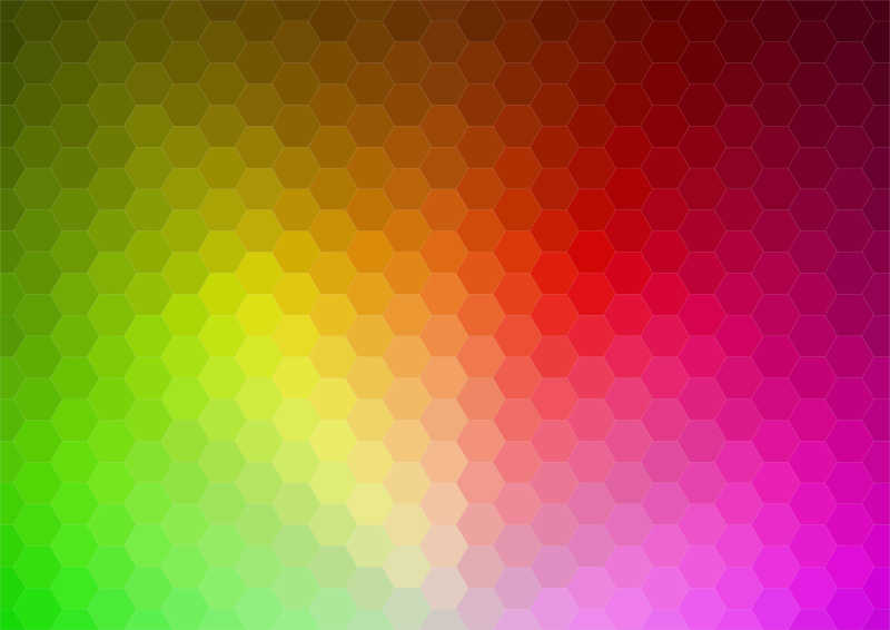 彩色2D镶嵌三角形