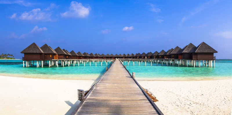 马尔代夫的海上平房度假村