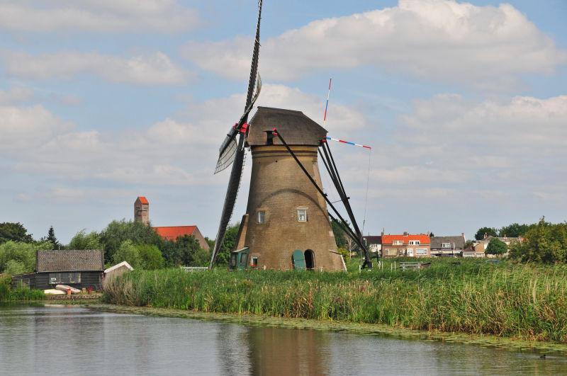 美丽的阿姆斯特丹风车村