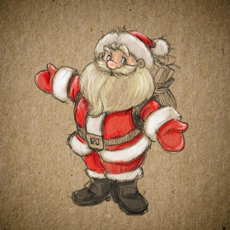 手绘草图圣诞老人