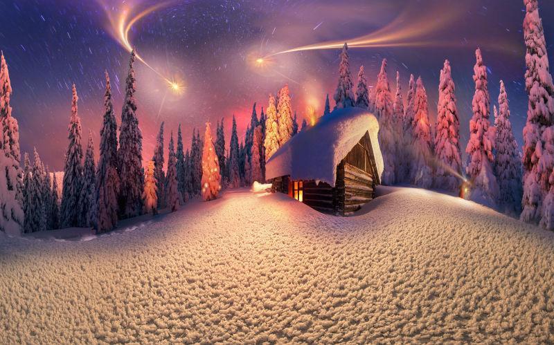 乌克兰喀尔巴阡山脉的圣诞节