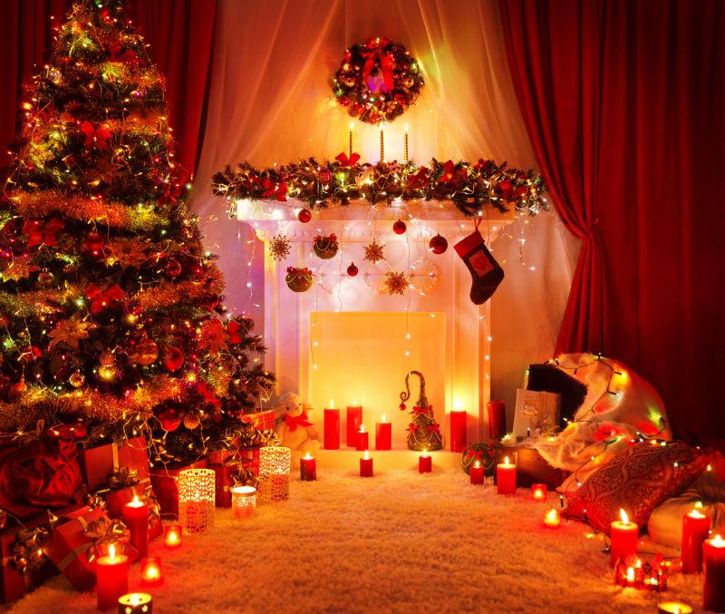 室内圣诞树壁灯