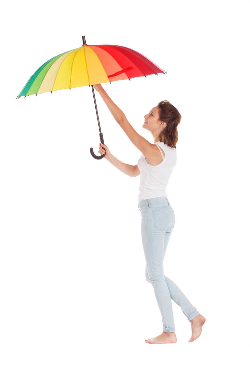 美女与雨伞