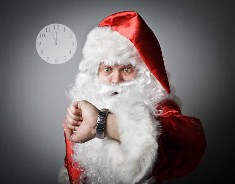 看手表的圣诞老人