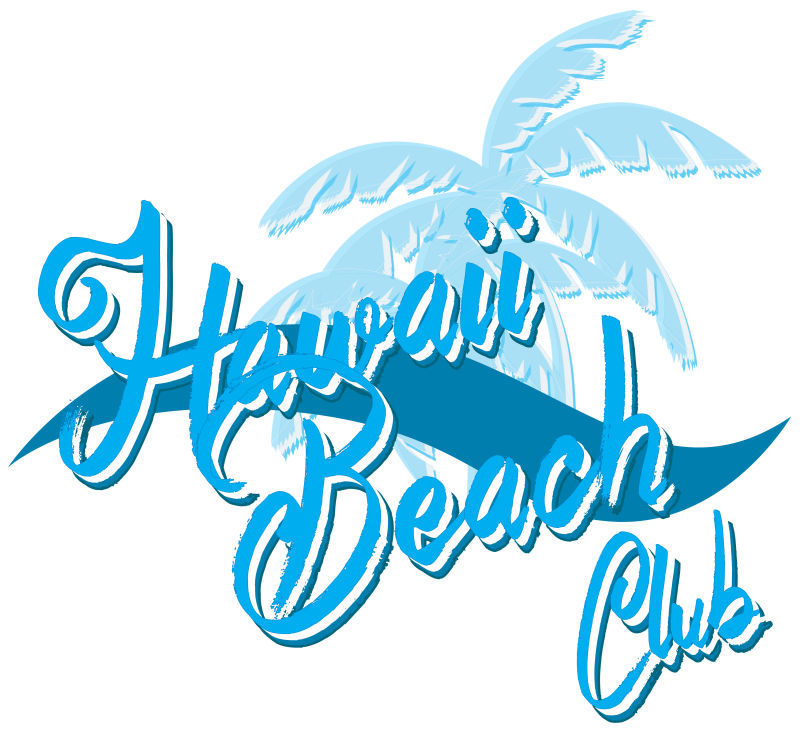 夏威夷沙滩矢量标语
