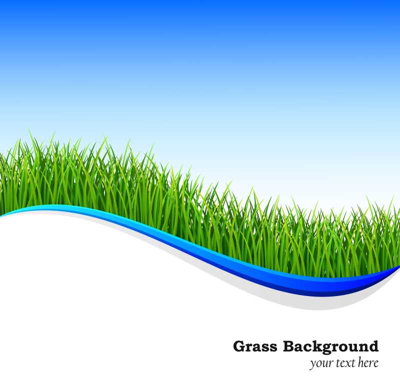 矢量绿草生态的背景模板