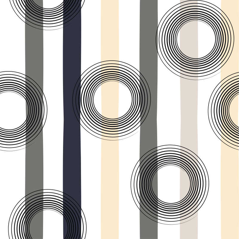 垫带的线条圆形覆盖彩条矢量抽象背景