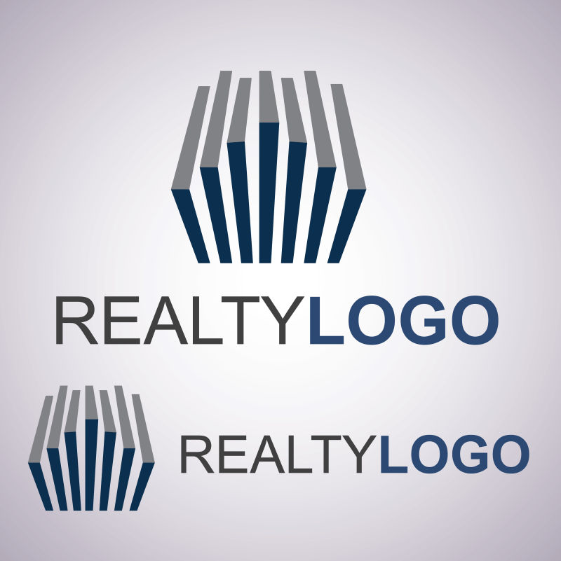 抽象的房地产矢量logo模板