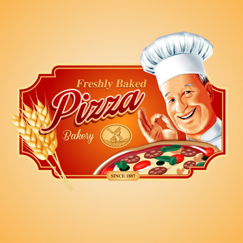 矢量的披萨宣传海报设计背景